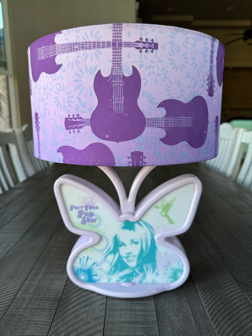 Vintage Hannah Montana - Miley Cyrus Musical Butterfly Table Lamp